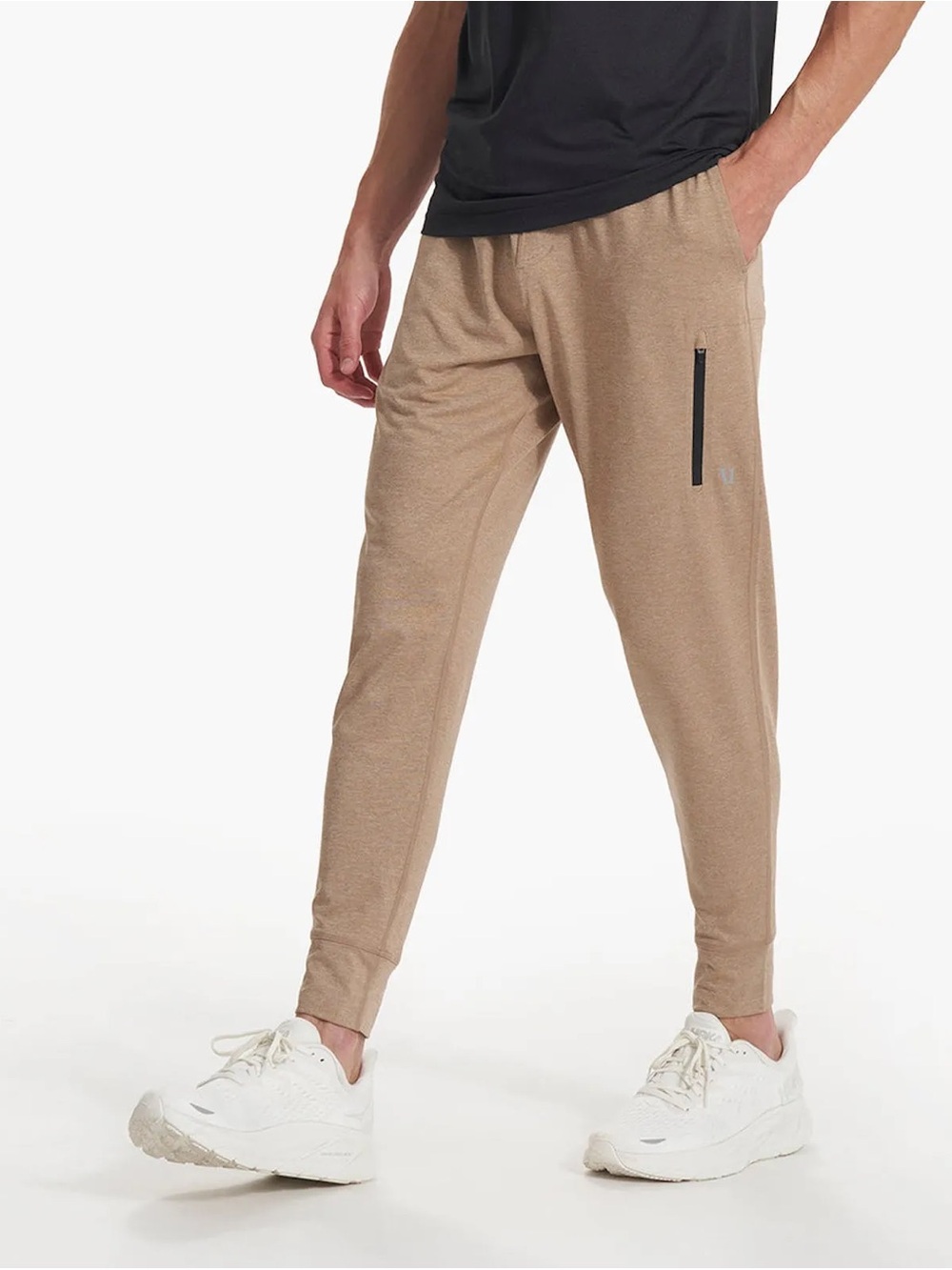 Vuori Sunday Performance Jogger Men Size XL Camel Heather Technical Knit Pant